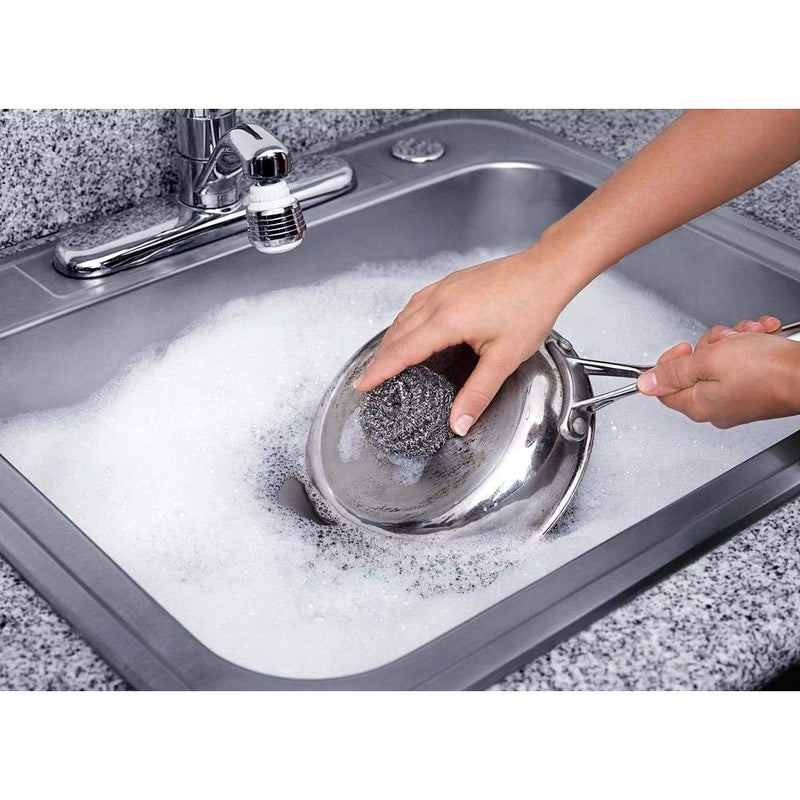 Fuller Brush Stainless Steel Scrubbing Sponges â€“ 1-Pack (1 Set of 3 = 3 Pieces) â€“ Heavy Duty Kitchen Scour Sponges for Dishes, Pots & Pans - Image 2